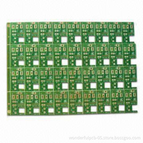 FR1 HAL Single-sided PCB with 1.6mm Board Thickness and Green Solder Mask